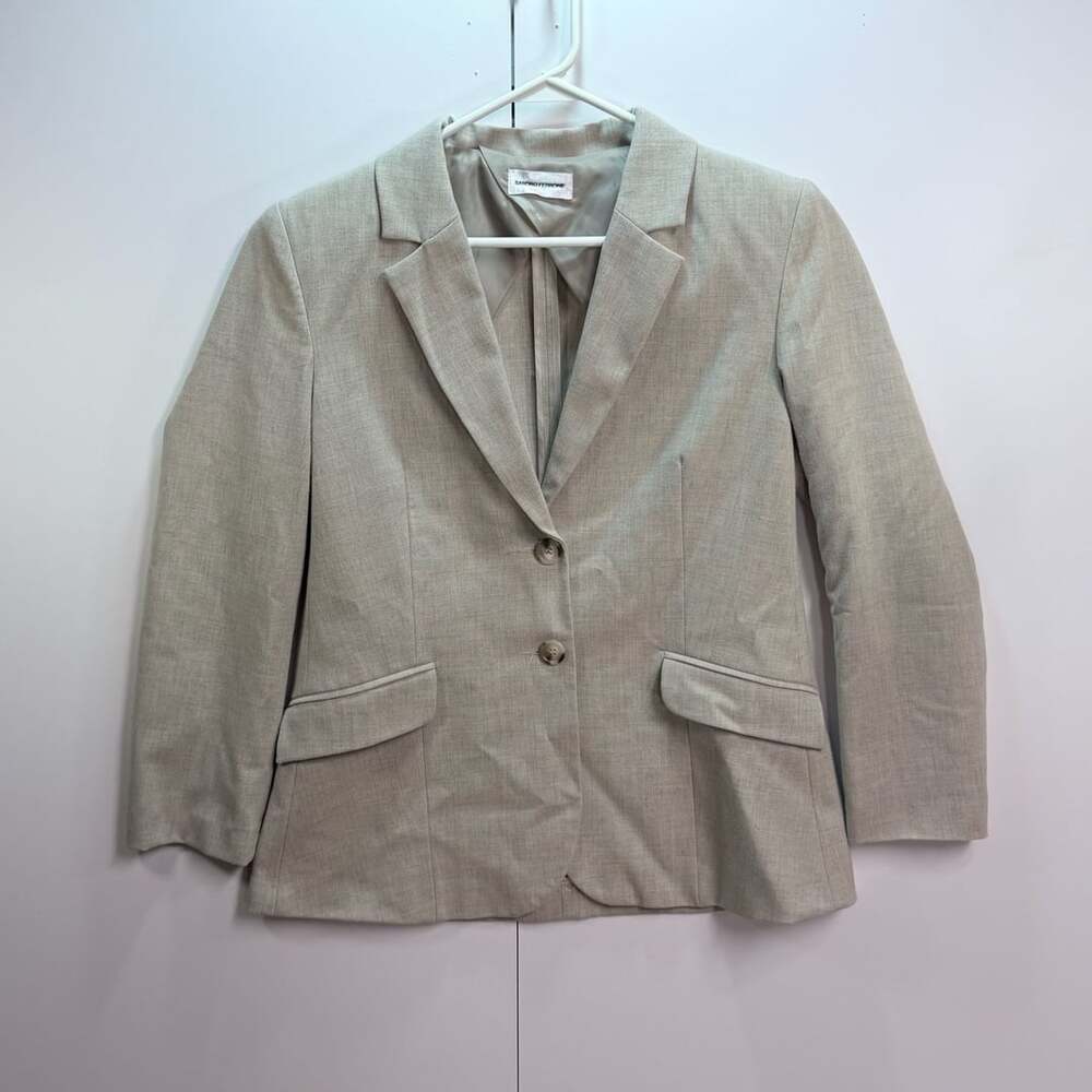 Sandro Ferrone Suit Set Size 46 Beige Polyester Viscose Blazer Pants